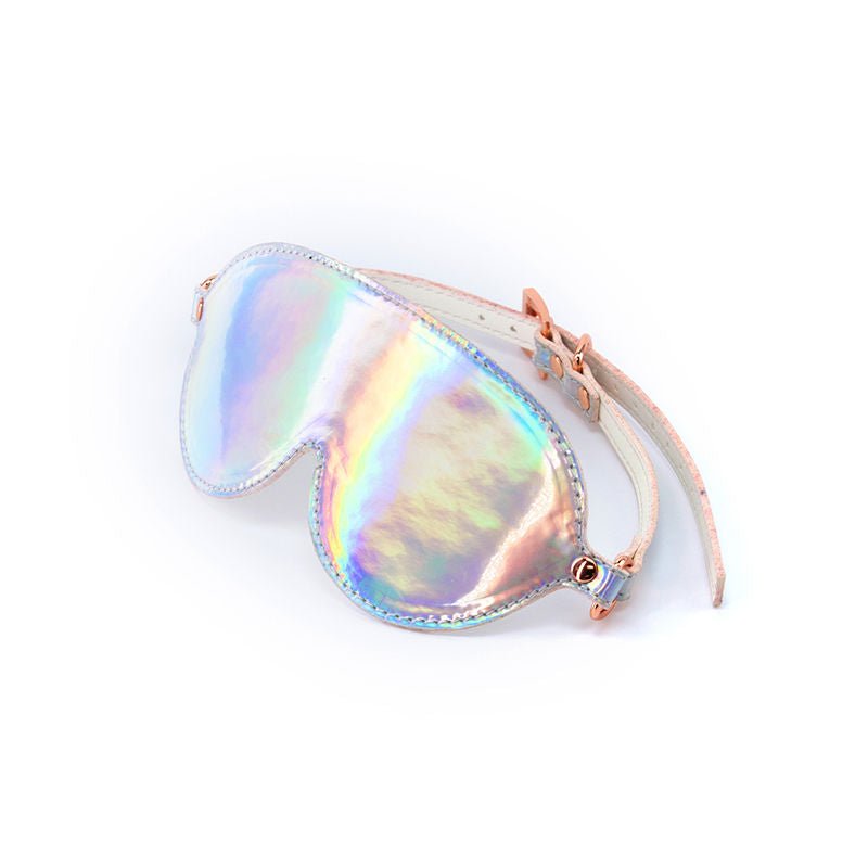 Cosmo bondage blindfold - rainbow - Product front view  | Flirtybay.com.au